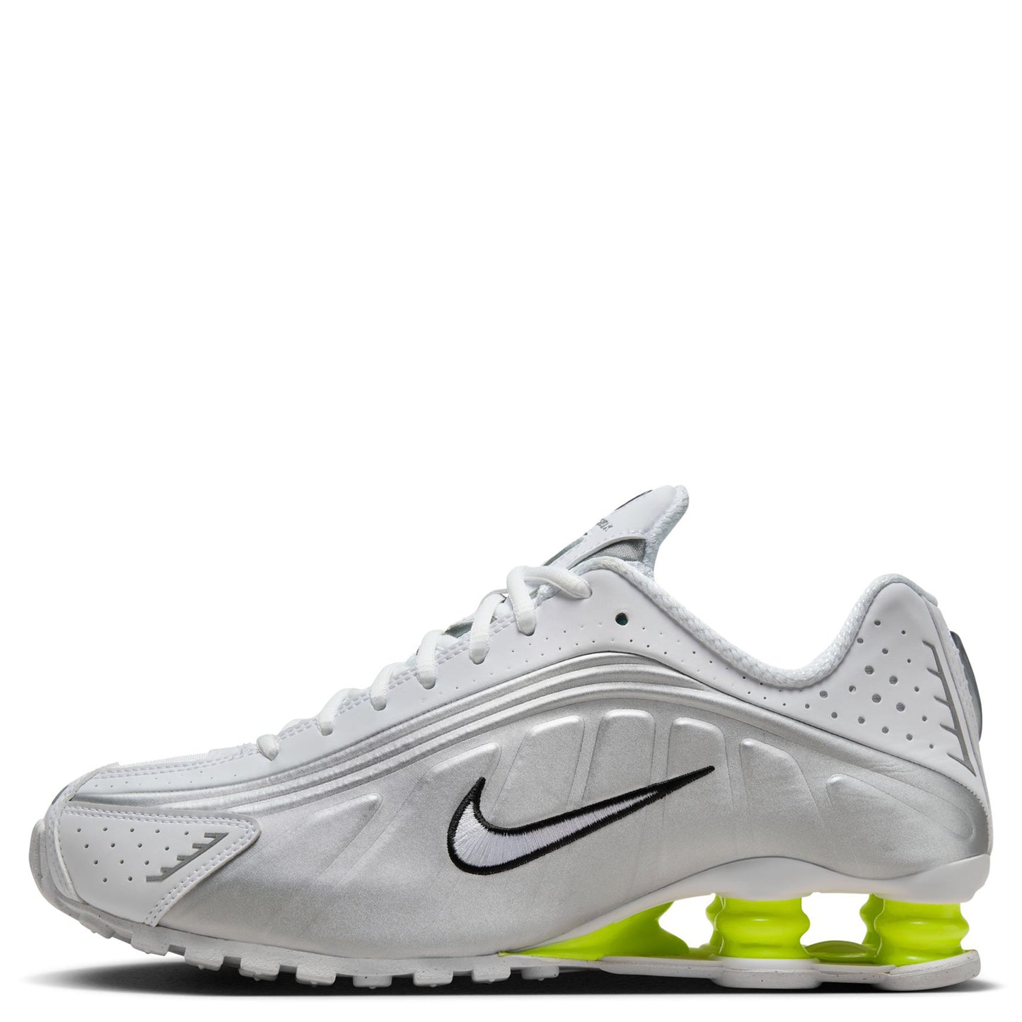 WMNS SHOX R4 / 102:WHITE/WHITE-METALLIC SILVER