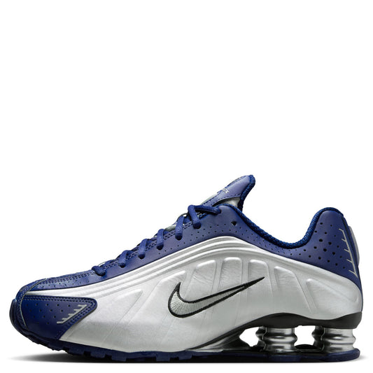 W SHOX R4 / 400:BLUE VOID/METALLIC SILVER