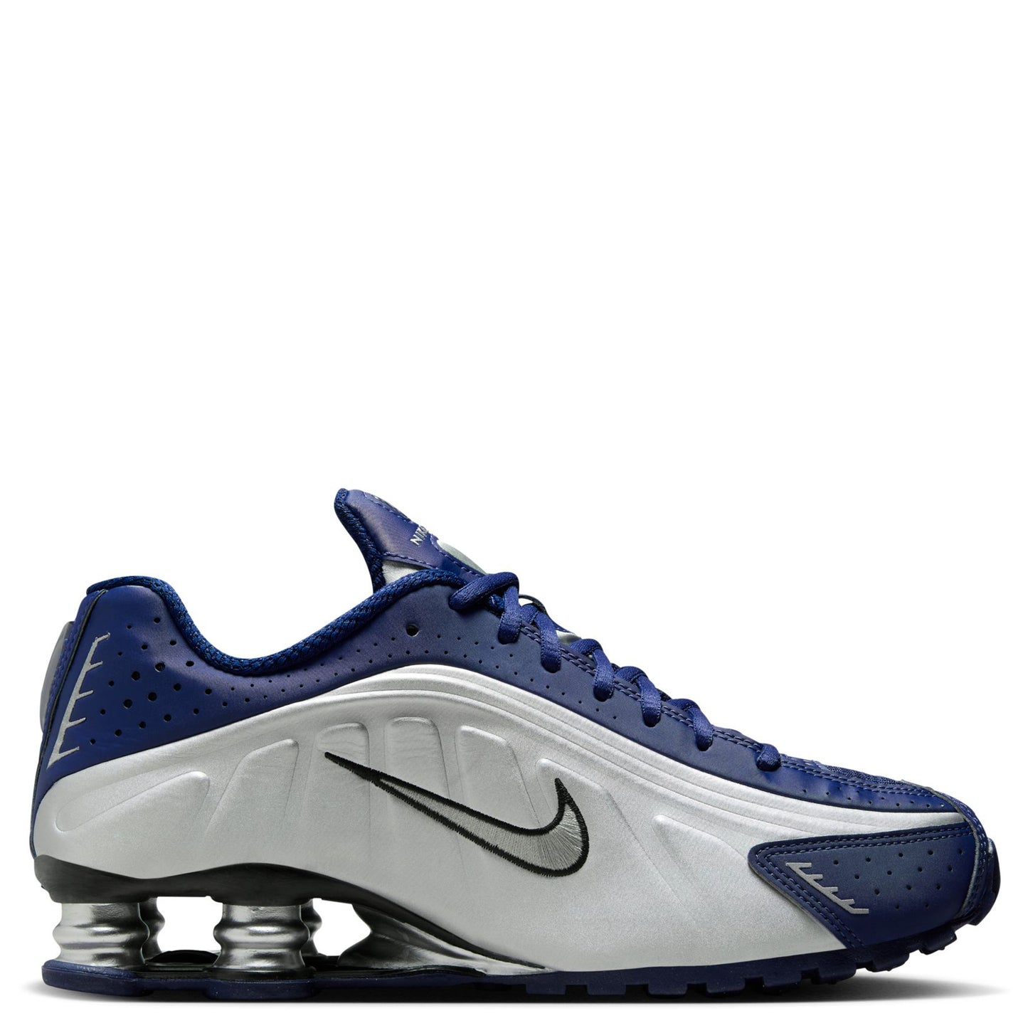 W SHOX R4 / 400:BLUE VOID/METALLIC SILVER