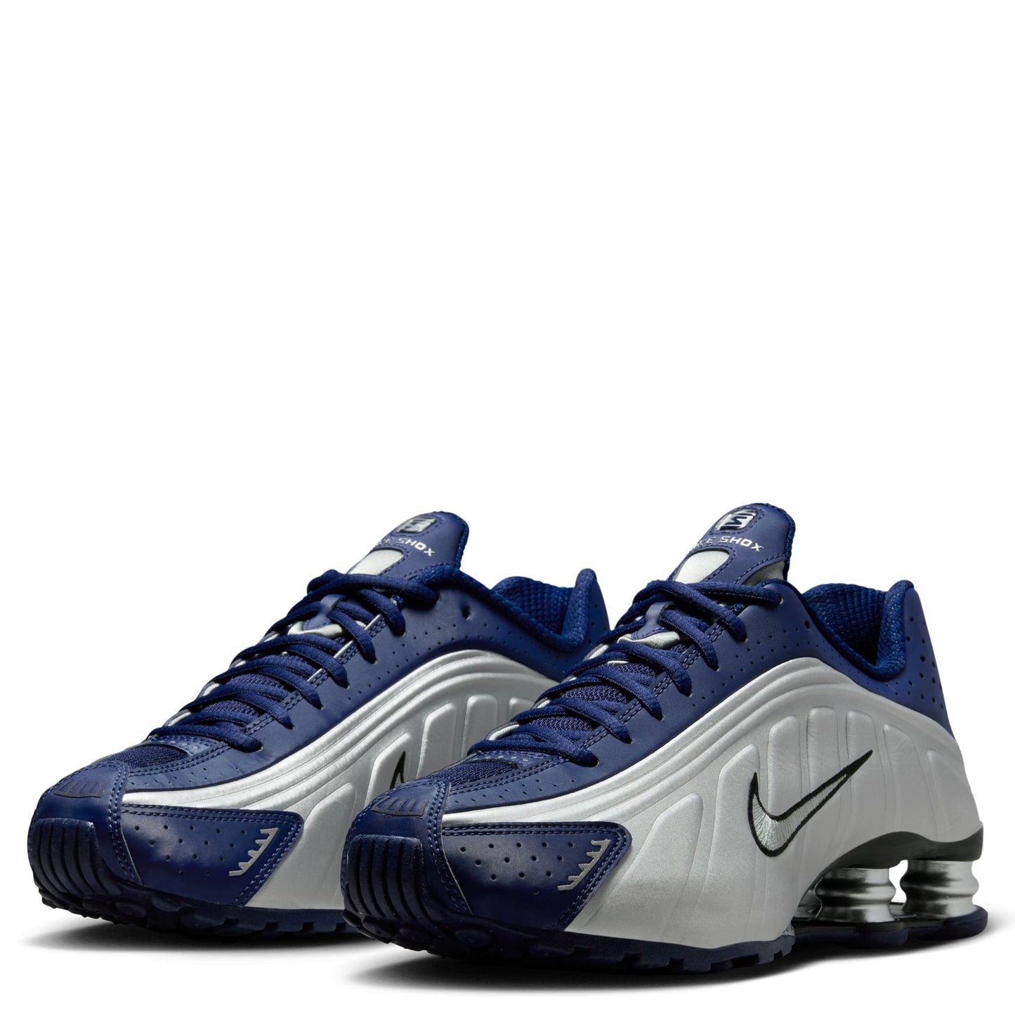 W SHOX R4 / 400:BLUE VOID/METALLIC SILVER