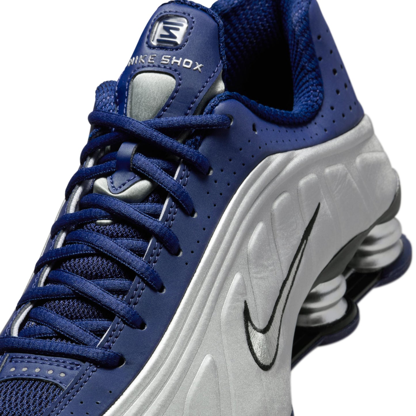 W SHOX R4 / 400:BLUE VOID/METALLIC SILVER