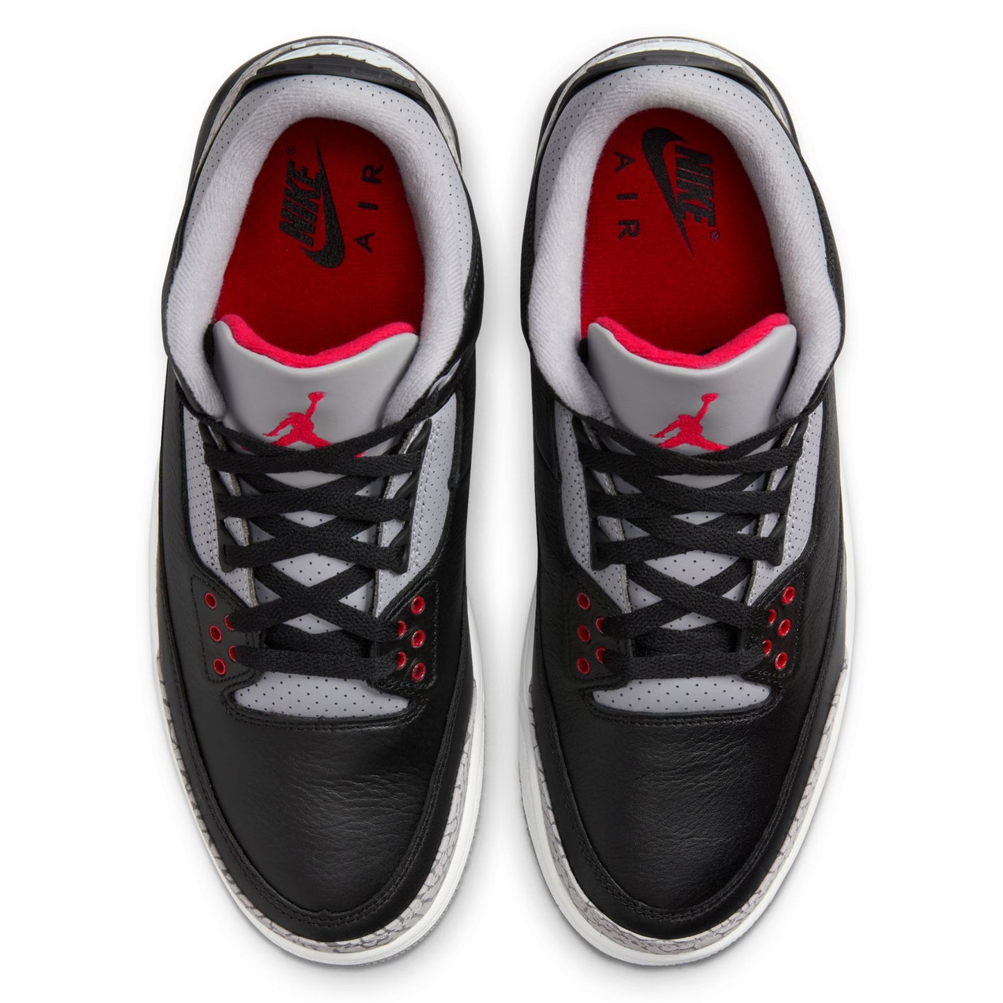 AIR JORDAN 3 RETRO / 010:BLACK/FIRE RED-CEMENT GREY