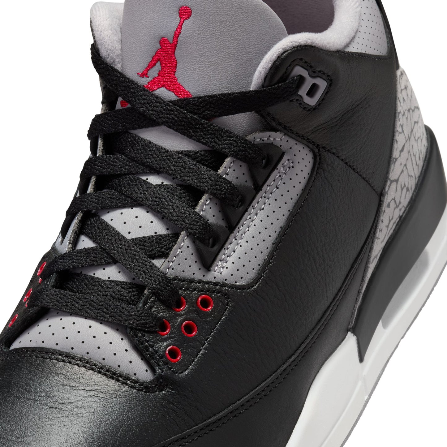 AIR JORDAN 3 RETRO / 010:BLACK/FIRE RED-CEMENT GREY