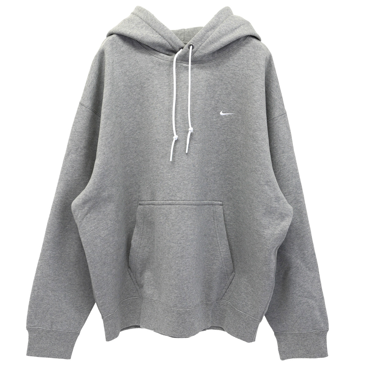 SOLO SWOOSH FLEECE PULLOVER HOODIE / 063:DARK GREY HEATHER/(WHITE)