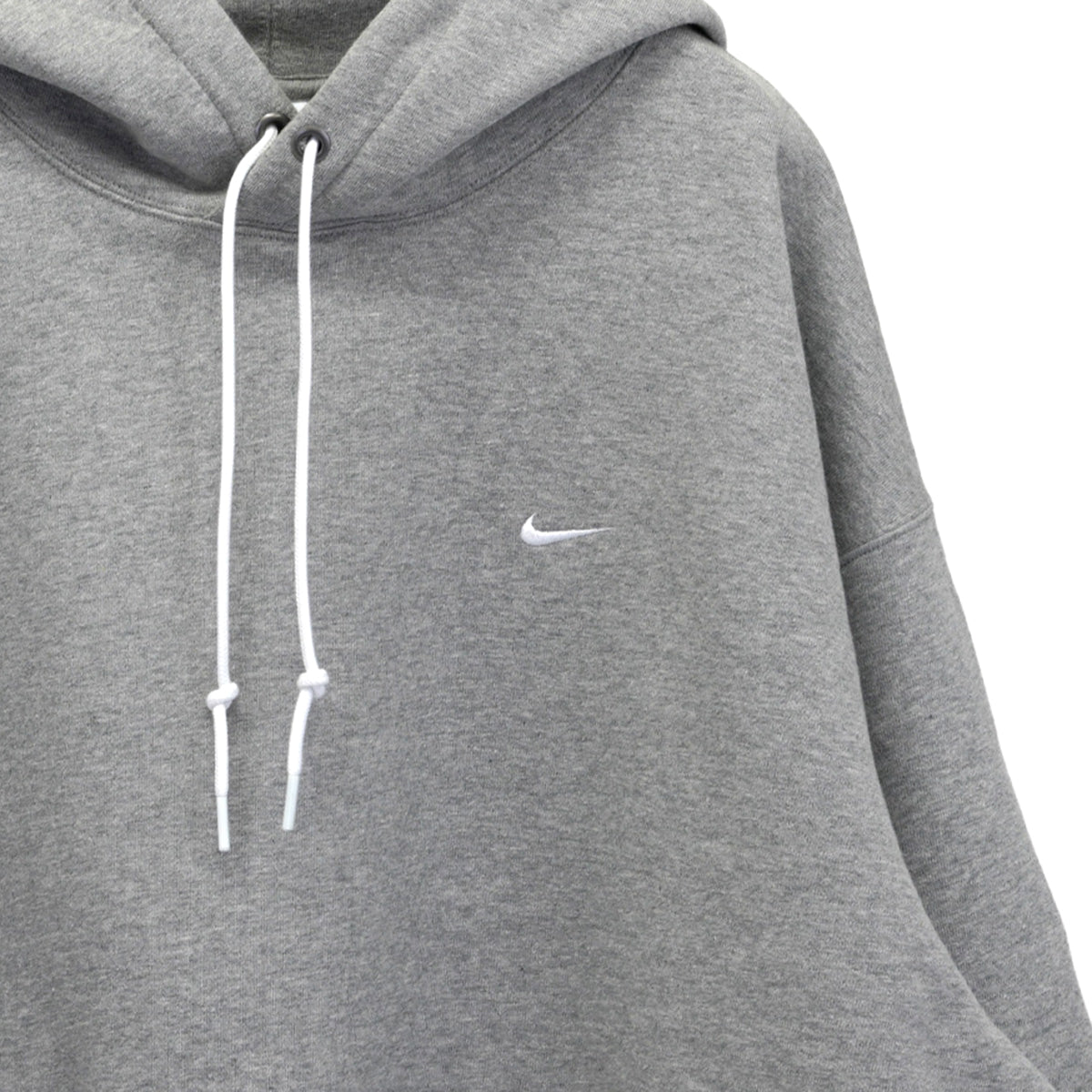 SOLO SWOOSH FLEECE PULLOVER HOODIE / 063:DARK GREY HEATHER/(WHITE)