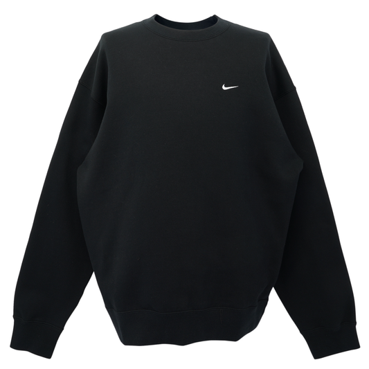 SOLO SWOOSH FLEECE L/S CREW / 010:BLACK/WHITE