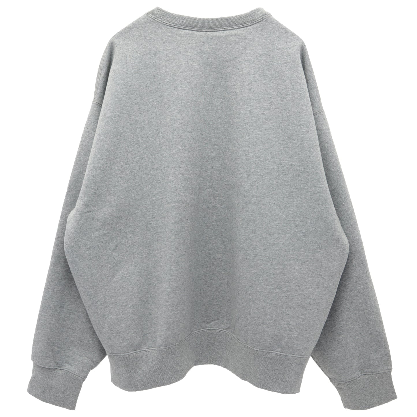 SOLO SWOOSH FLEECE L/S CREW / 063:DARK GREY HEATHER/WHITE