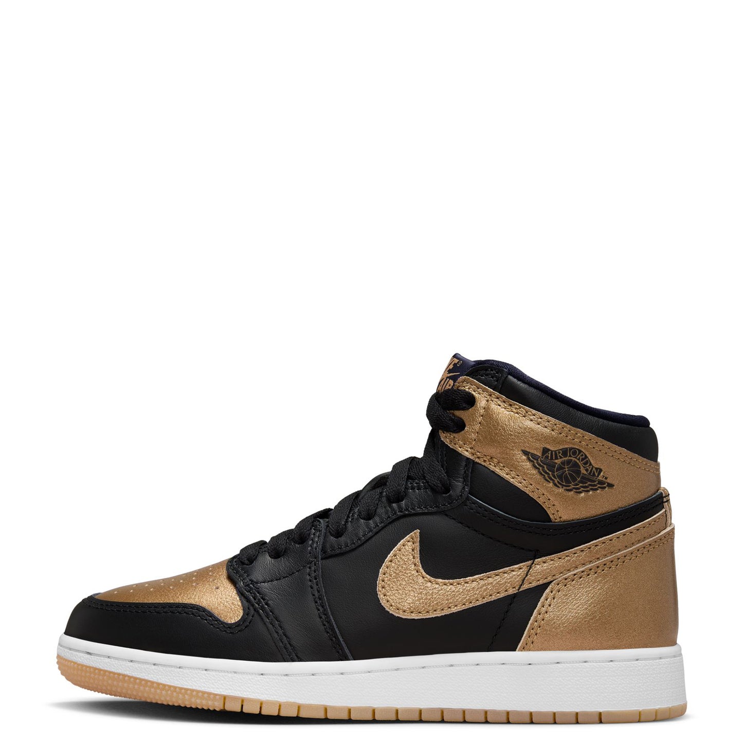 AIR JORDAN 1 RETRO HIGH OG GS / 071:BLACK/METALLIC GOLD-SAIL