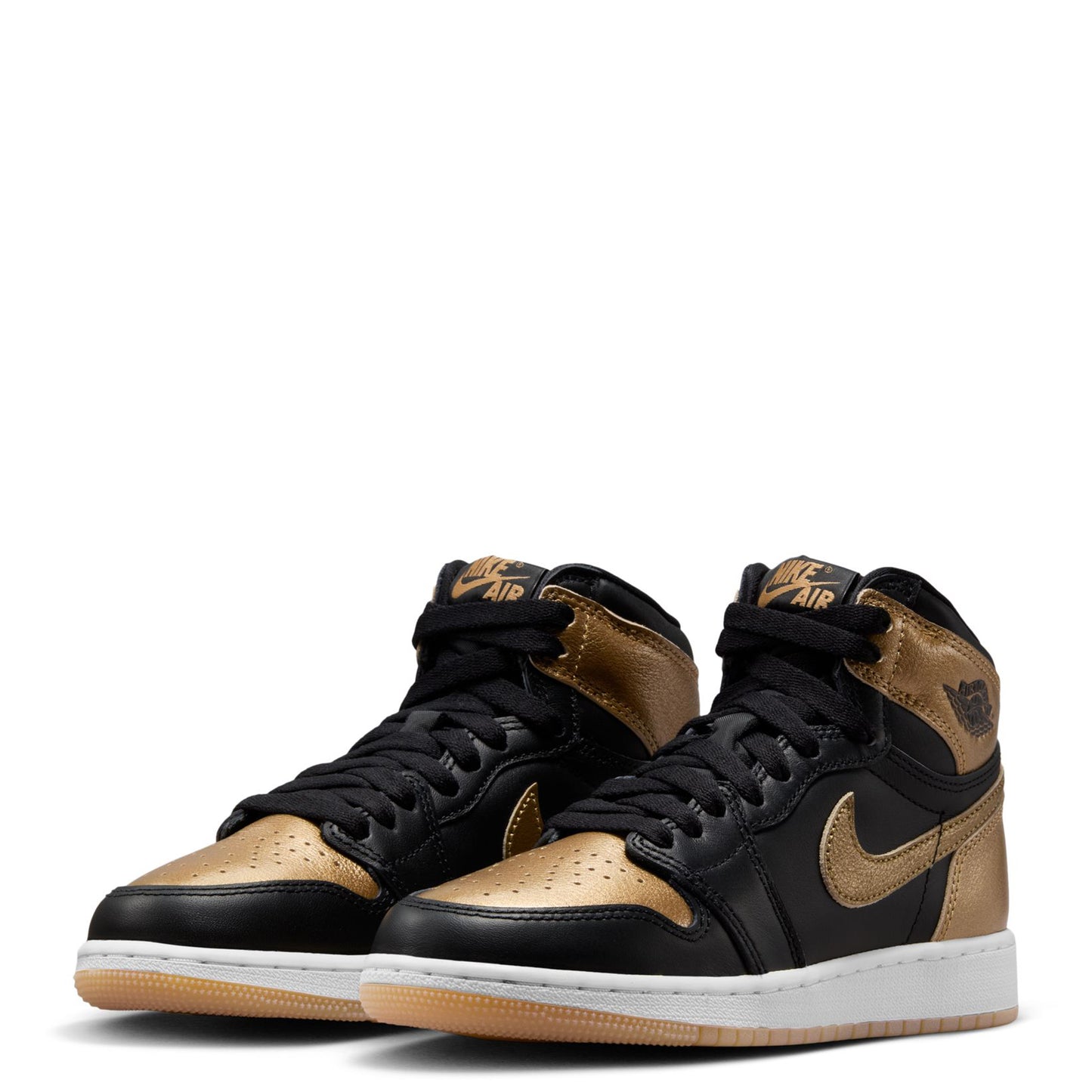 AIR JORDAN 1 RETRO HIGH OG GS / 071:BLACK/METALLIC GOLD-SAIL