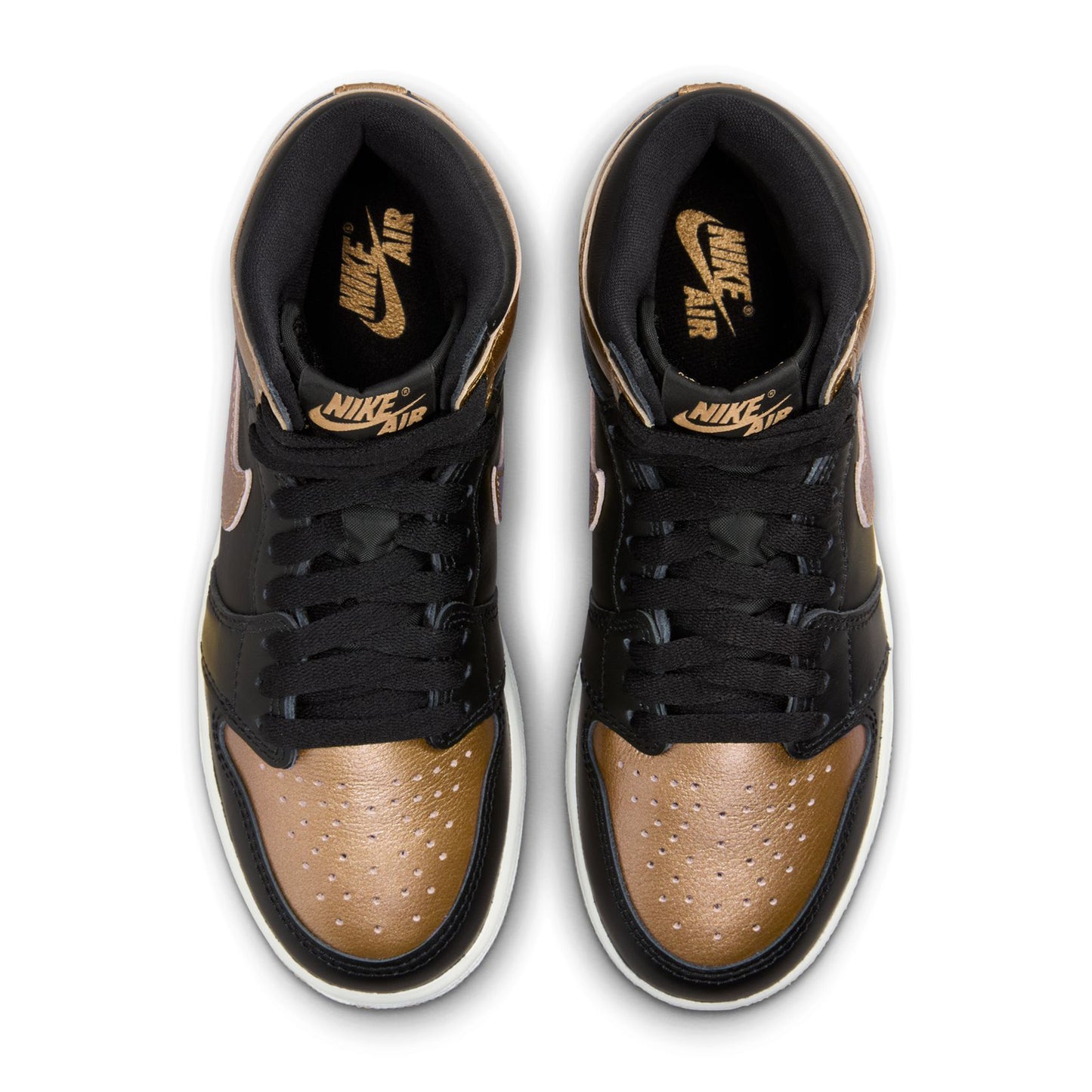 AIR JORDAN 1 RETRO HIGH OG GS / 071:BLACK/METALLIC GOLD-SAIL