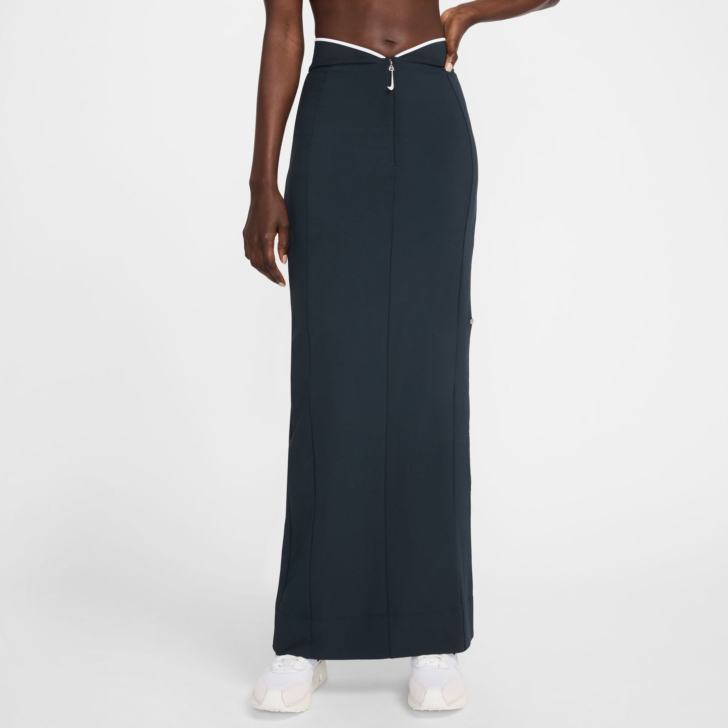 AS W NRG JACQUEMUS LONG SKIRT / 475:DARK OBSIDIAN/WHITE