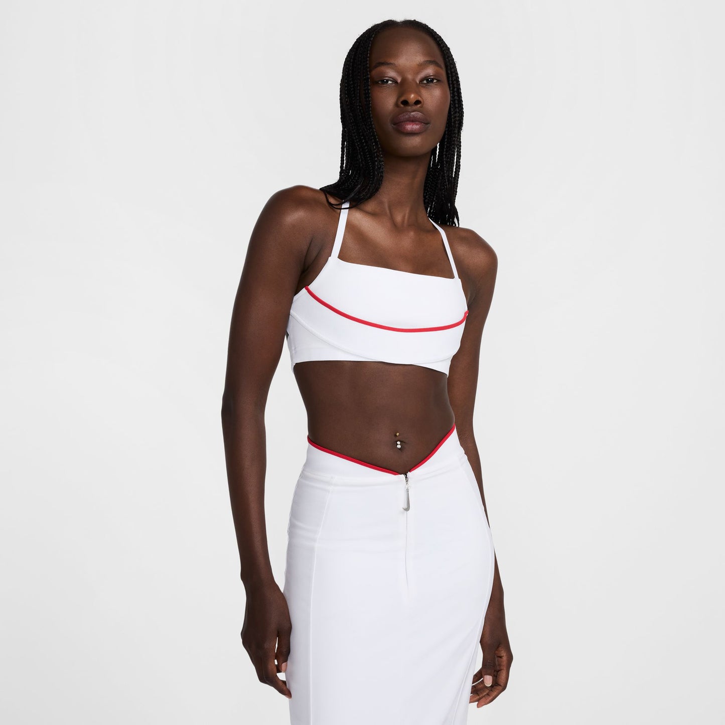 AS W NRG JACQUEMUS BRA / 100:WHITE/MYSTIC RED