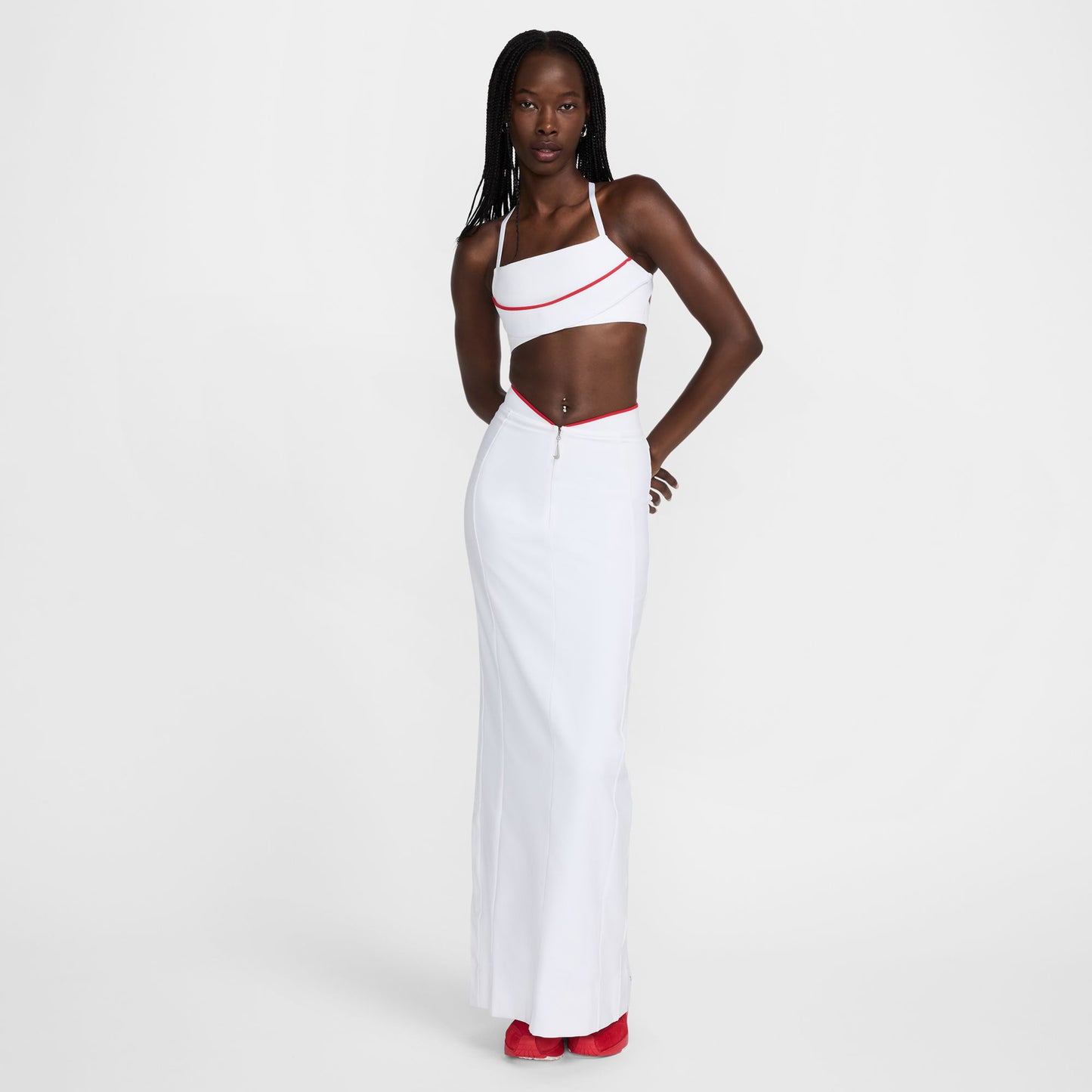 AS W NRG JACQUEMUS BRA / 100:WHITE/MYSTIC RED