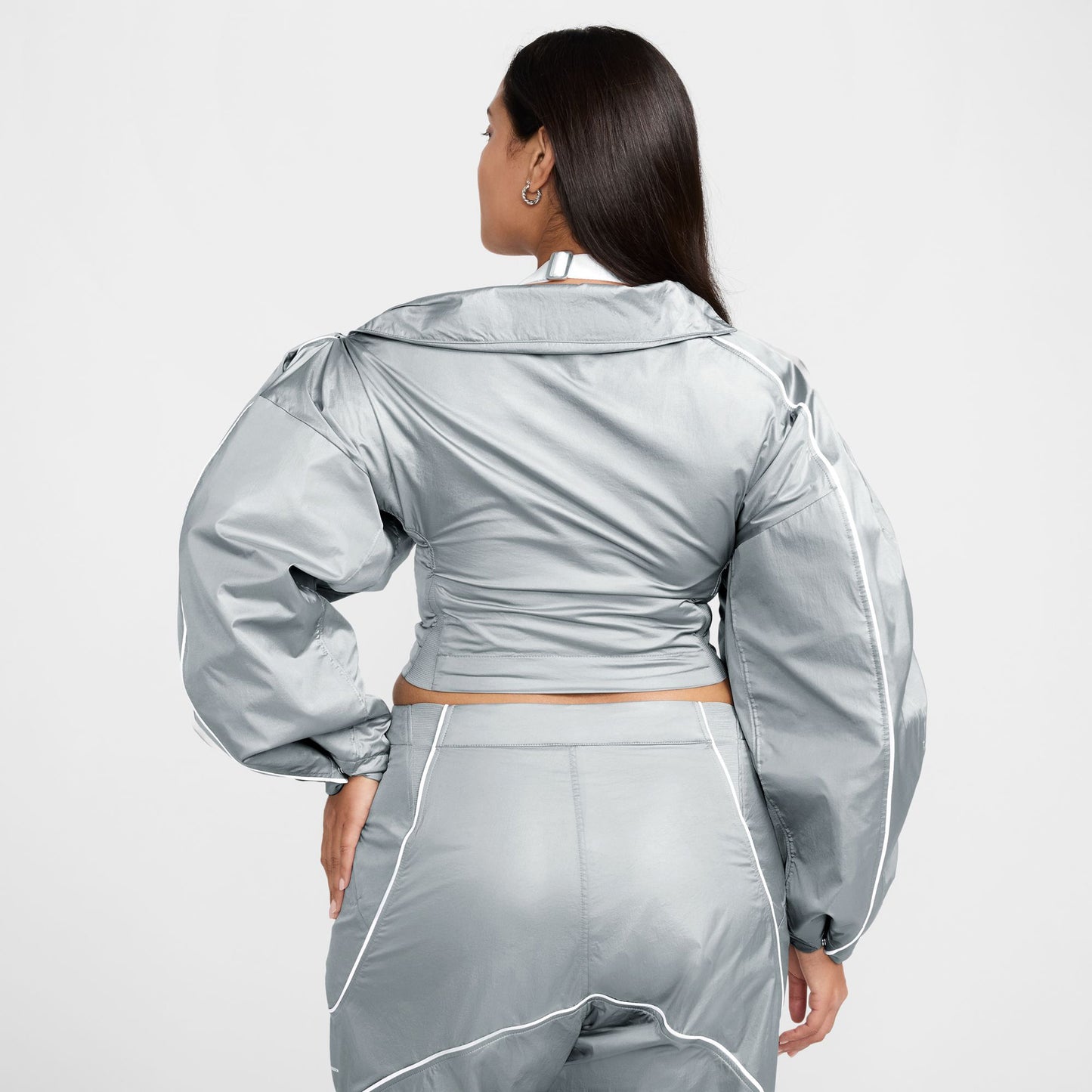 AS W NRG JACQUEMUS TRACK JKT / 073:PARTICLE GREY/WHITE