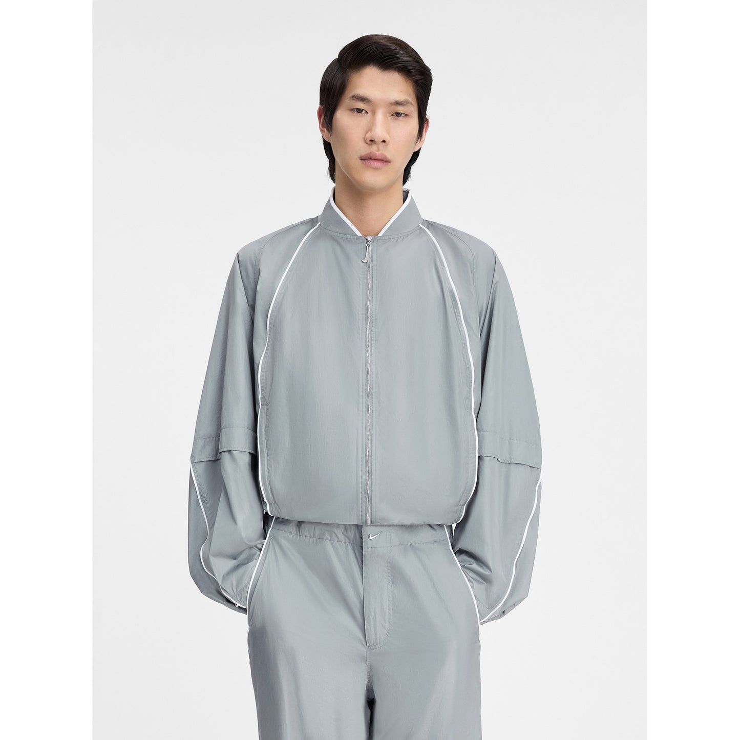 AS U NRG JACQUEMUS TRACK JKT / 073:PARTICLE GREY/WHITE