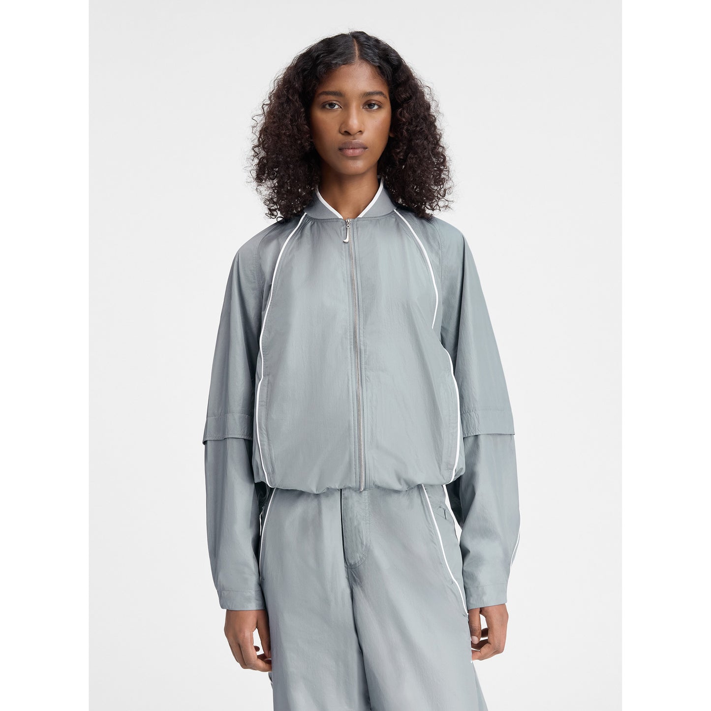 AS U NRG JACQUEMUS TRACK JKT / 073:PARTICLE GREY/WHITE