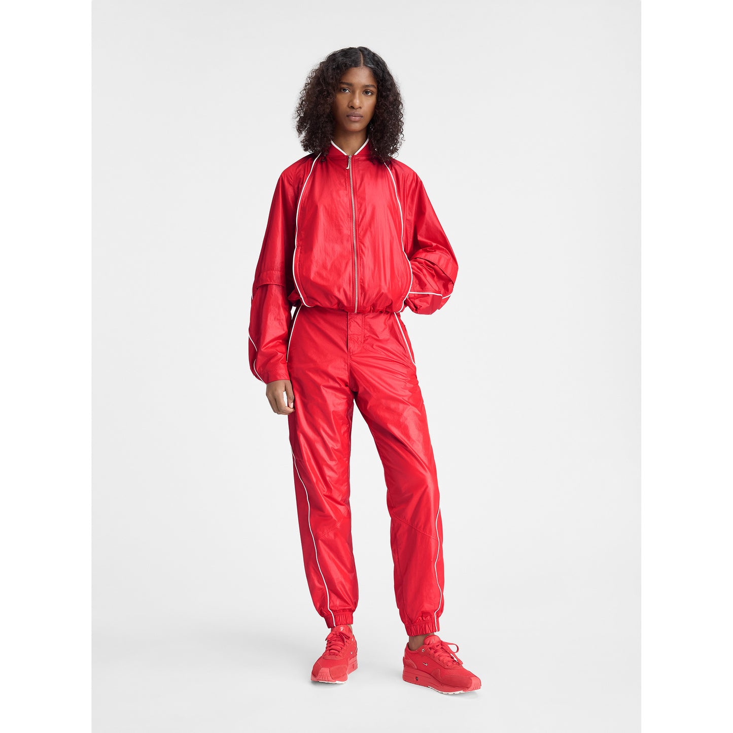 AS U NRG JACQUEMUS TRACK JKT / 642:MYSTIC RED/WHITE