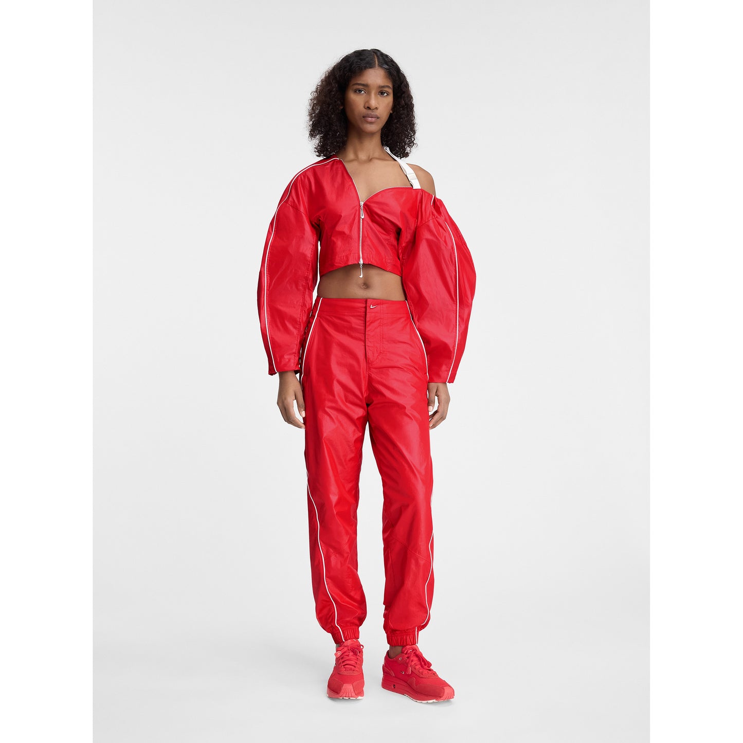 AS U NRG JACQUEMUS TRACK PANT / 642:MYSTIC RED/WHITE