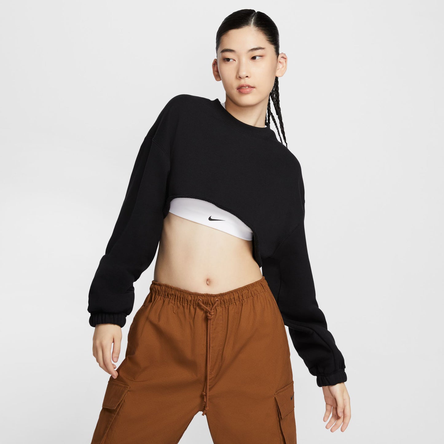 AS W NSW DANCE OS SHRUG / 010:BLACK/SAIL