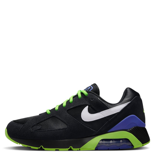 AIR 180 QS / 001 : BLACK/WHITE-ACTION GREEN