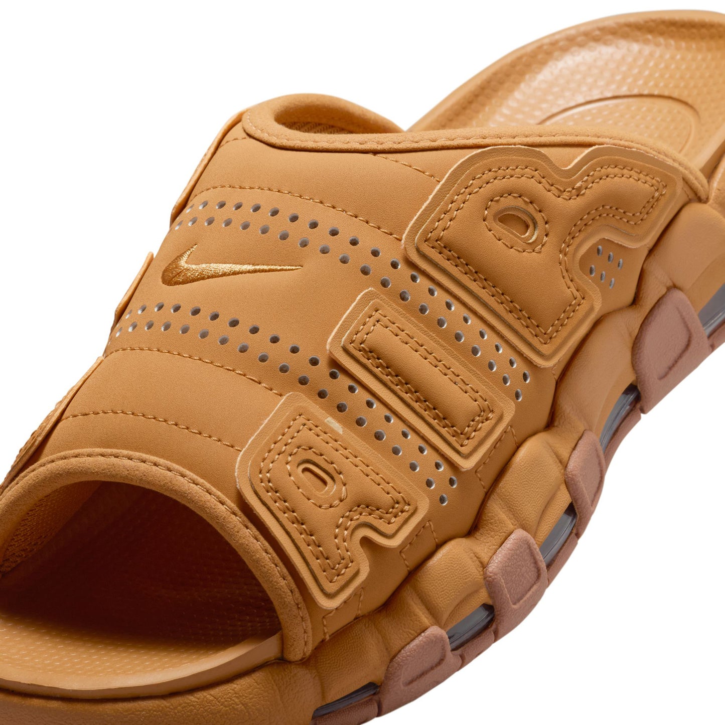 AIR MORE UPTEMPO SLIDE / 200:FLAX/FLAX-GUM MED BROWN-CLLEAR