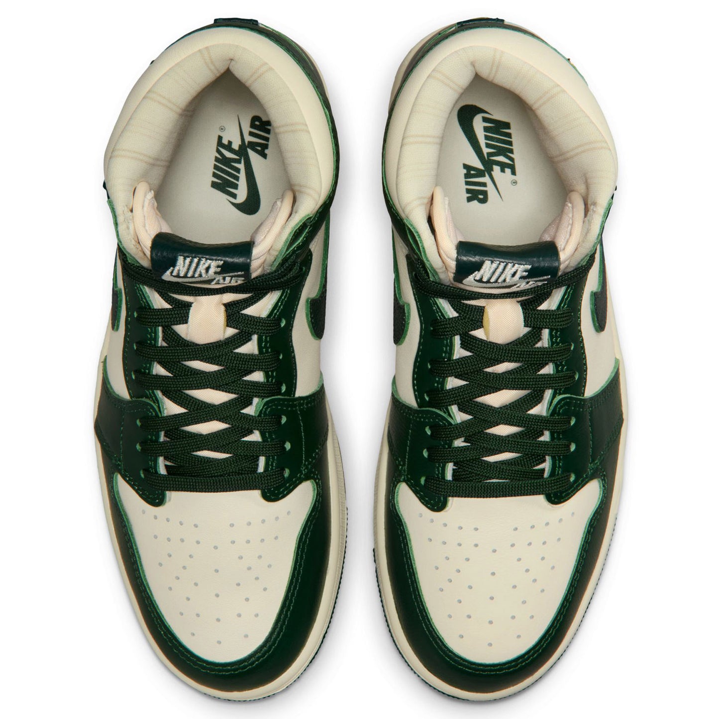 WMNS AIR JORDAN 1 RETRO HI OG / 101:PALE IVORY/PRO GREEN-FIR