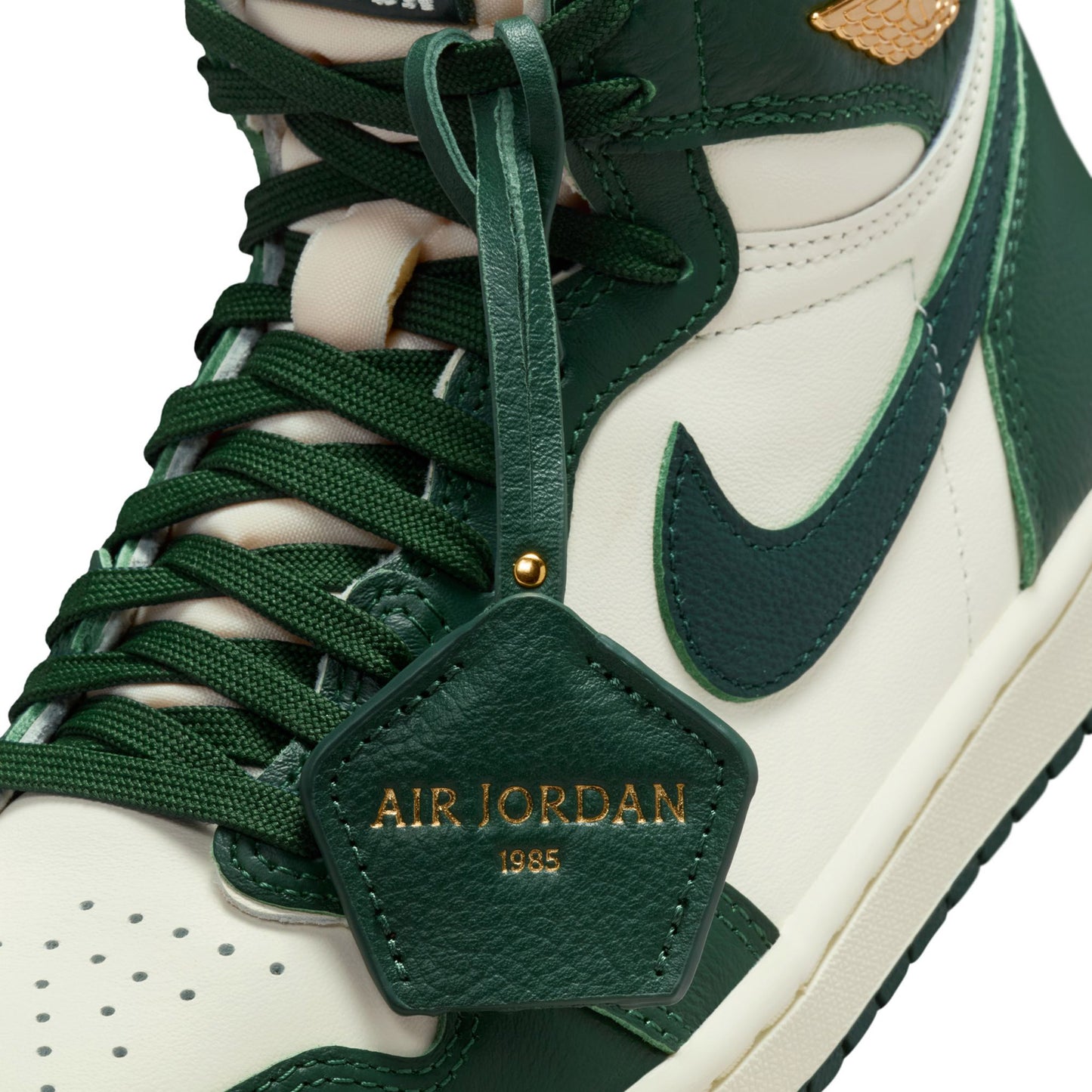 WMNS AIR JORDAN 1 RETRO HI OG / 101:PALE IVORY/PRO GREEN-FIR