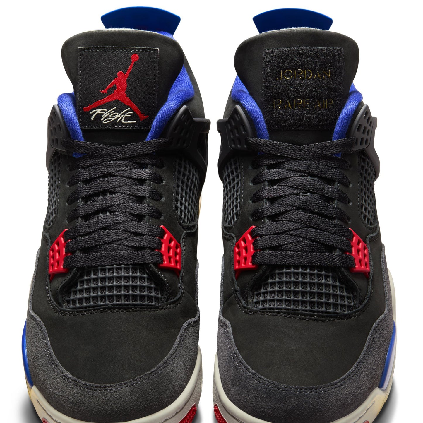 AIR JORDAN 4 RETRO / 003:BLACK/FIRE RED-DEEP ROYAL BLUE