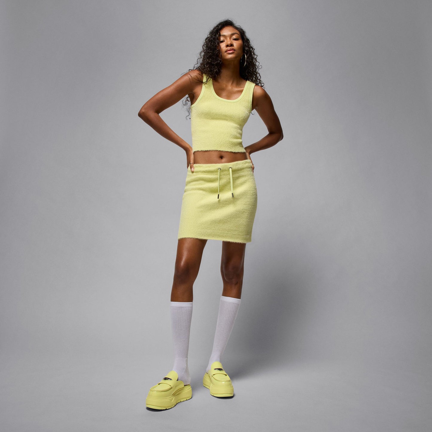 WMNS AIR JORDAN MULE / 302:LUMINOUSGREEN/METALLIC SILVER