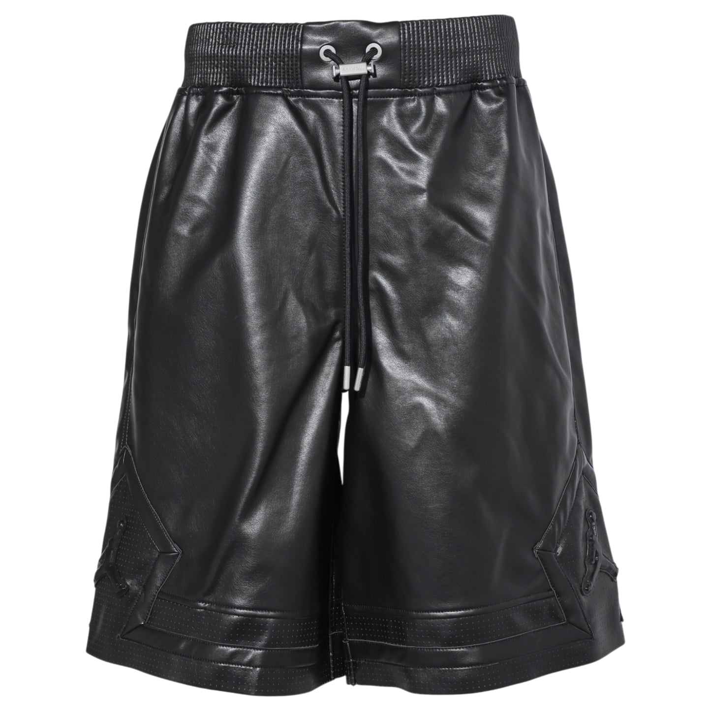 M J AIR JDN VGN LTHR SHORT / 010:BLACK