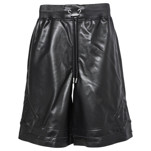 M J AIR JDN VGN LTHR SHORT / 010:BLACK