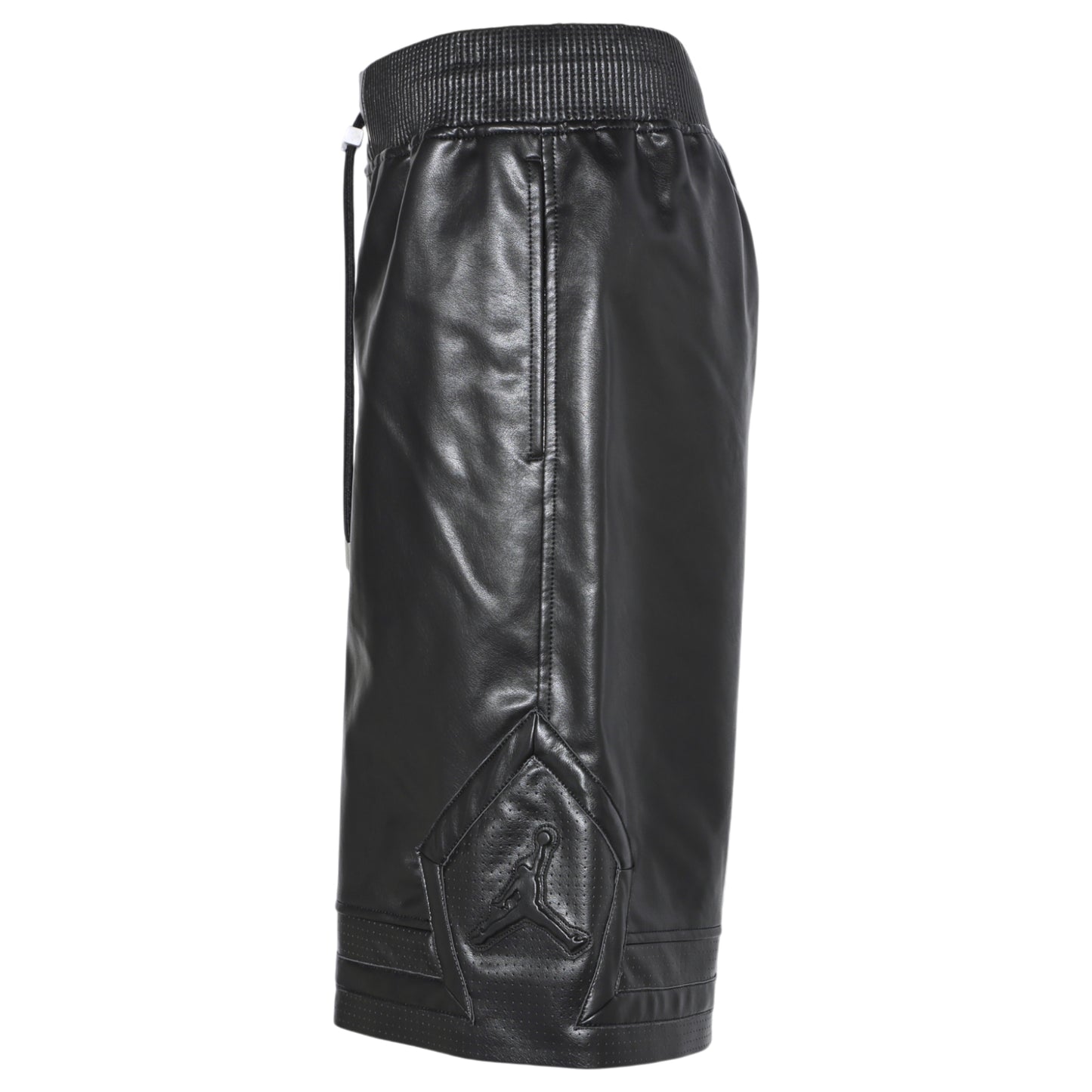 M J AIR JDN VGN LTHR SHORT / 010:BLACK