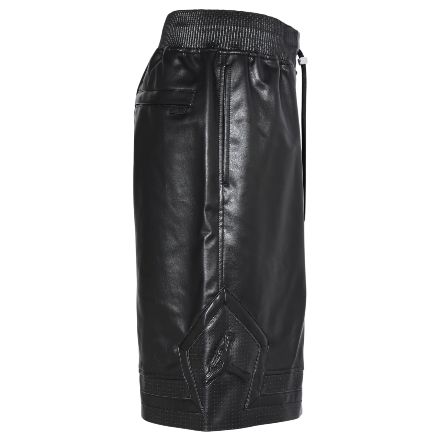 M J AIR JDN VGN LTHR SHORT / 010:BLACK