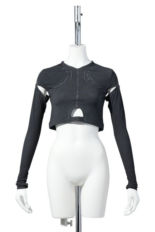 NIKE WOMEN’S NRG KNWLS X GHOST L/S TOP / 010:BLACK