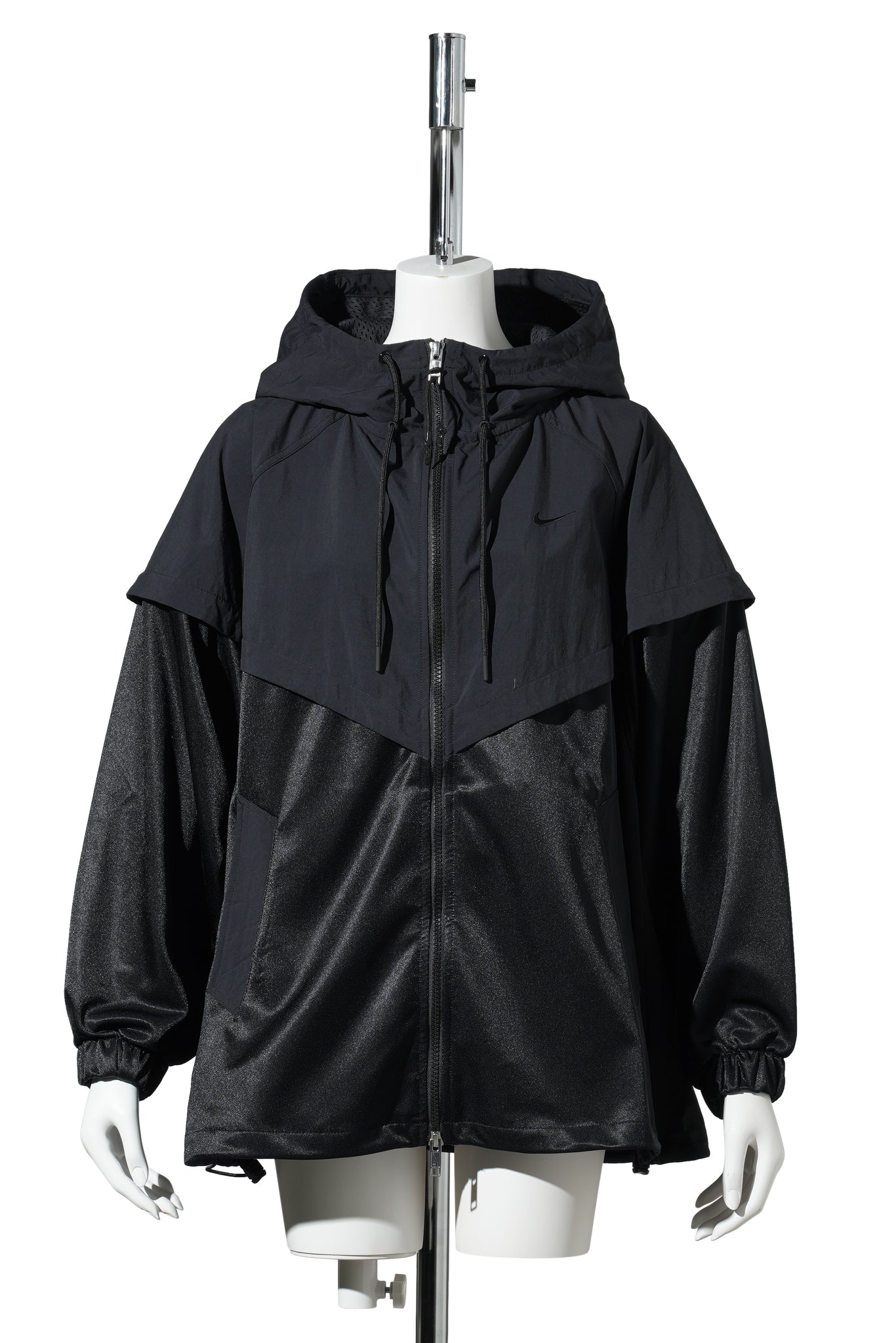 NIKE WOMEN’S NSW OS WR HOODIE JACKET MOD / 010:BLACK/BLACK/BLACK