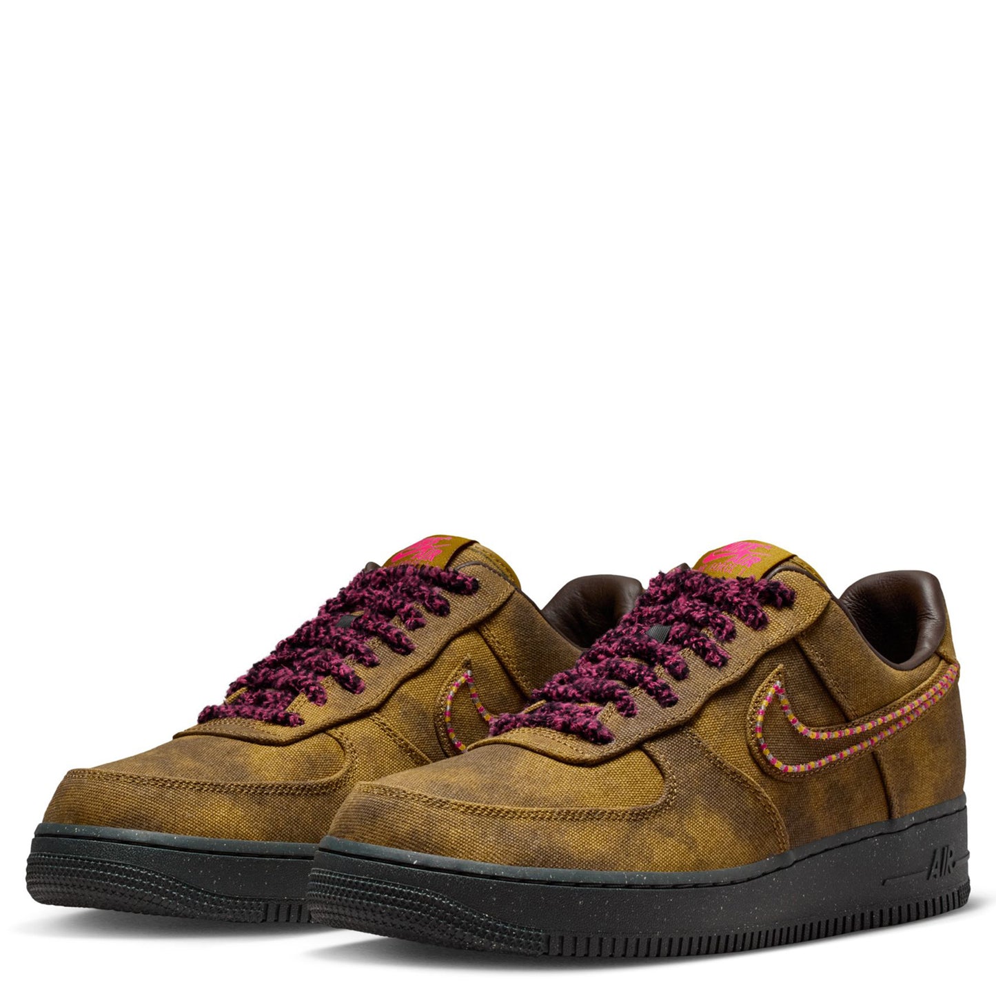 AIR FORCE 1 BOUCLE QS / 300:DESERT MOSS/FIERCE PINK