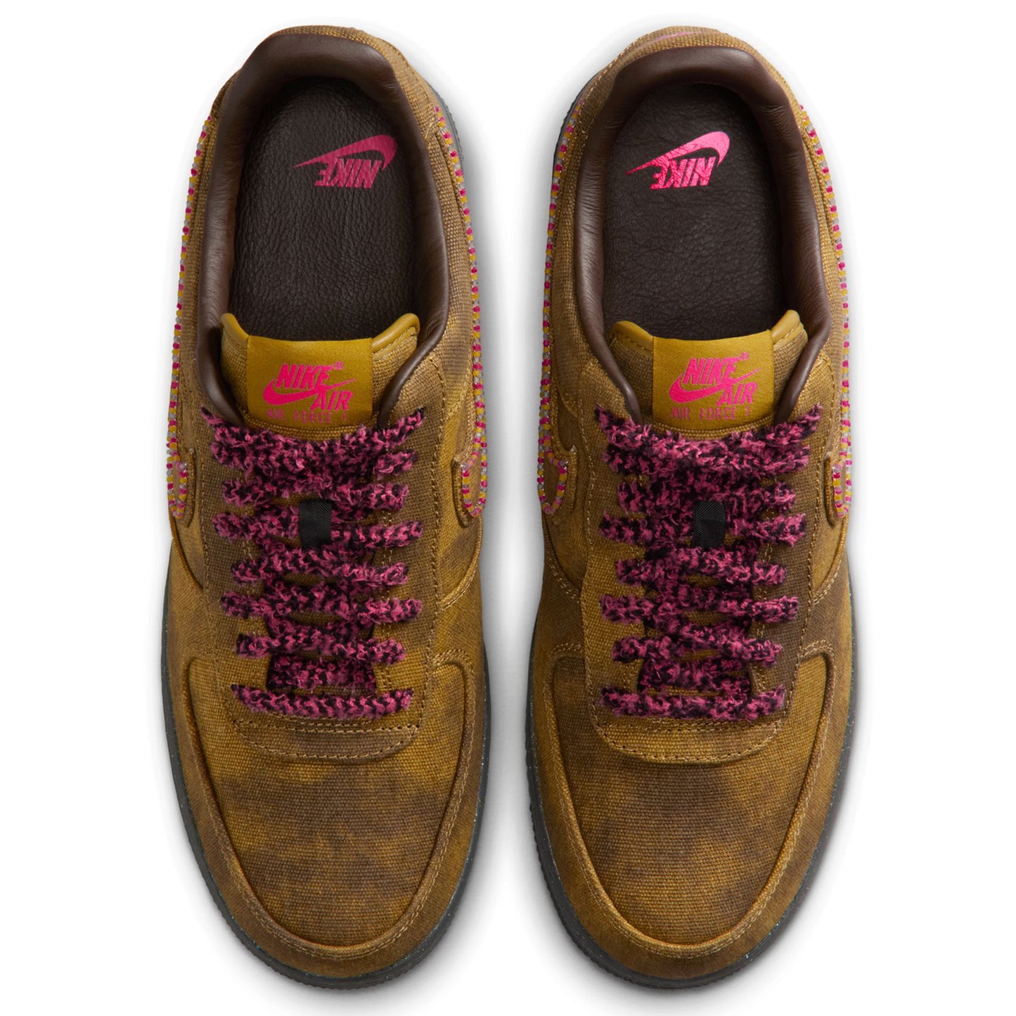 AIR FORCE 1 BOUCLE QS / 300:DESERT MOSS/FIERCE PINK