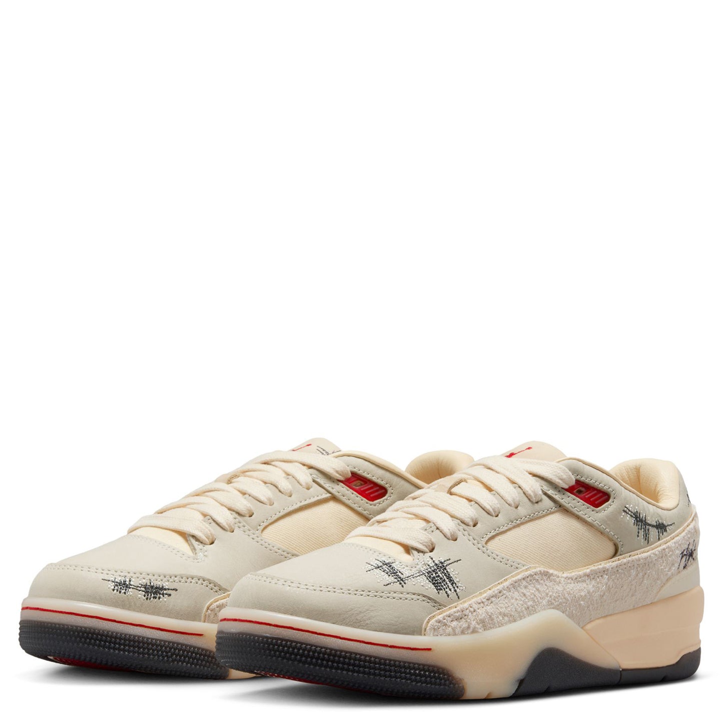 WMNS JORDAN FLIGHT COURT SP / 100:COCONUT MILK/VARSITY RED