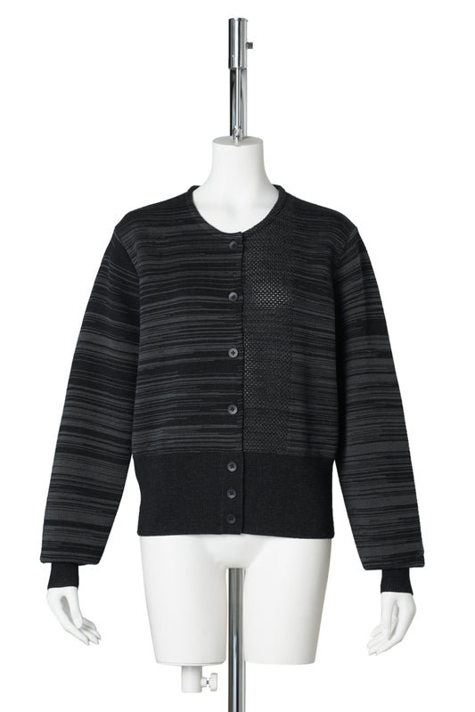 JORDAN x Téla AS W J SP TD KNIT CARDIGAN / 070:DK SMOKE GREY/BLACK
