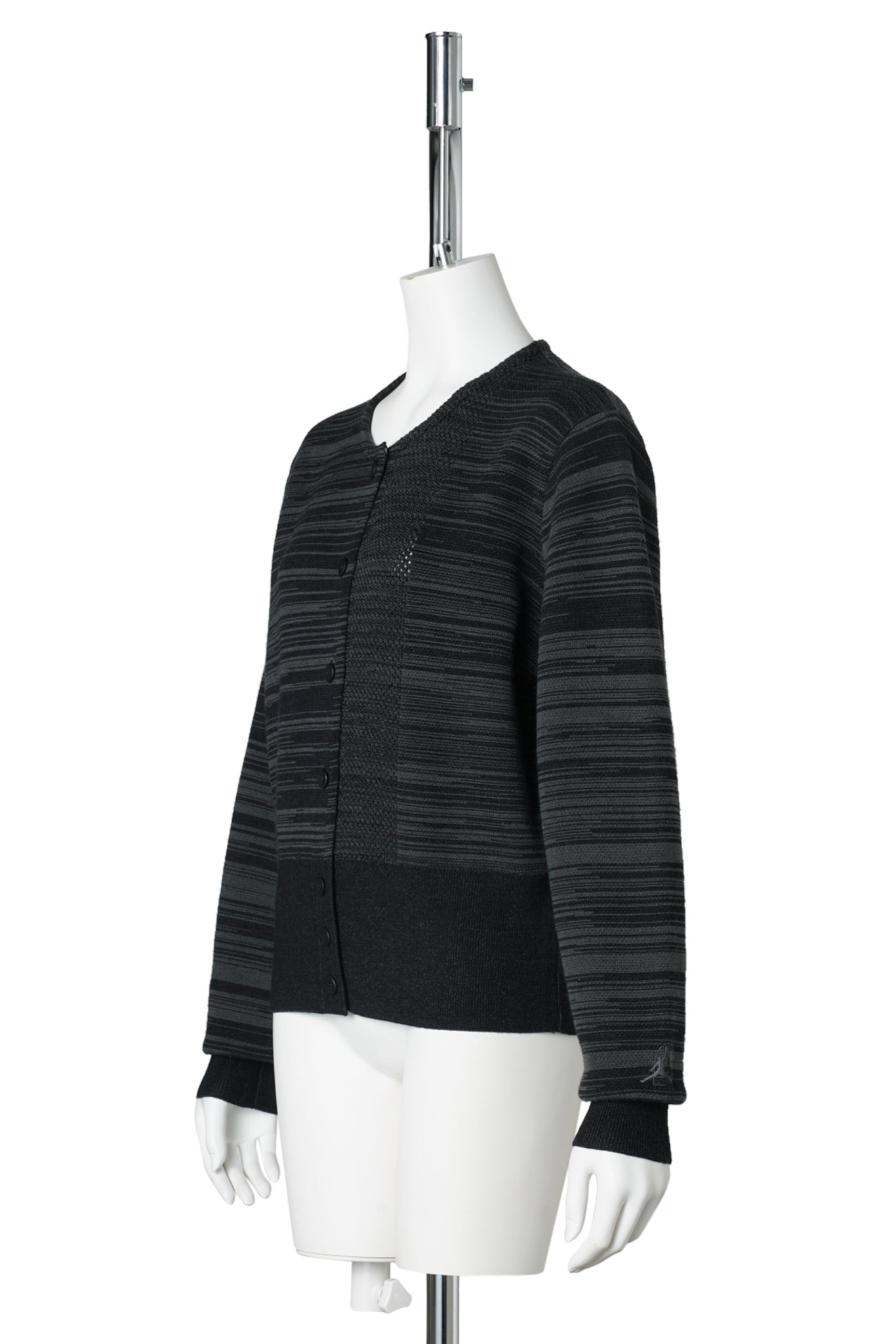 JORDAN x Téla AS W J SP TD KNIT CARDIGAN / 070:DK SMOKE GREY/BLACK