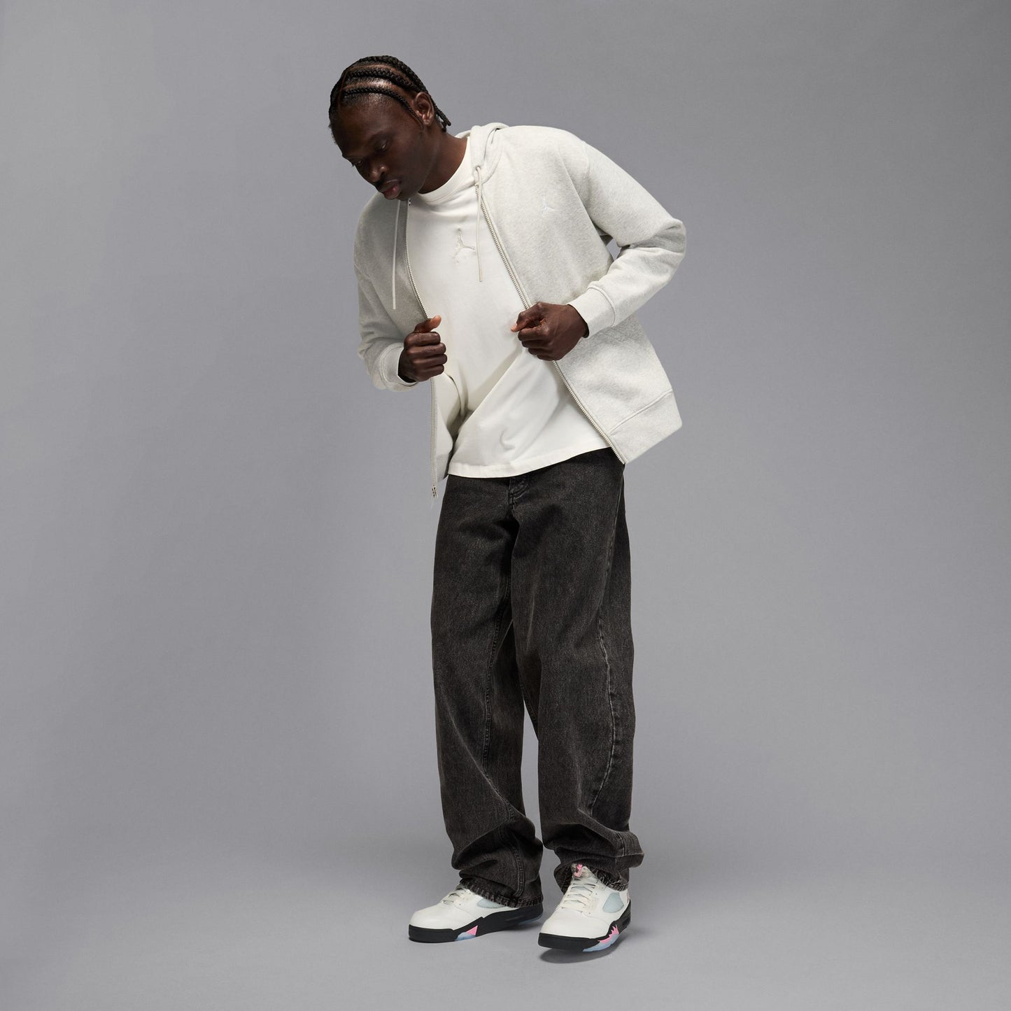 AIR JORDAN 5 RETRO OG / 102:WHITE/MED SOFT PINK-BLACK