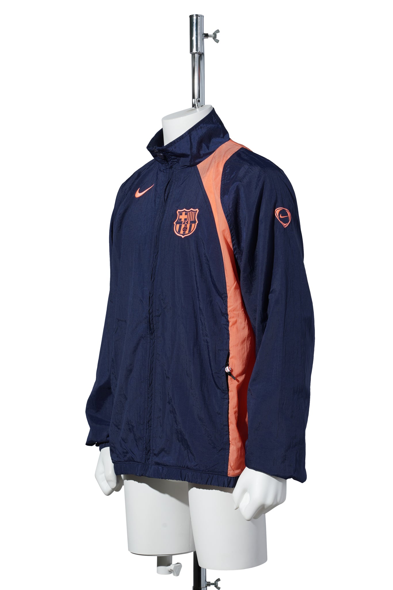 NIKE FCB T90 TRACK JACKET W 3R GX / 410:MIDNIGHT NAVY/BRIGHT MANGO/BRIGHT MANGO