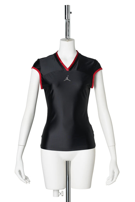JORDAN MWL SHORT SLEEVE TOP / 010:BLACK/GYM RED