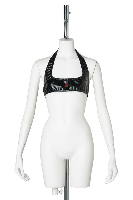 WOMENS JORDAN MWL HALTER BRA SP / 010:BLACK/GYM RED