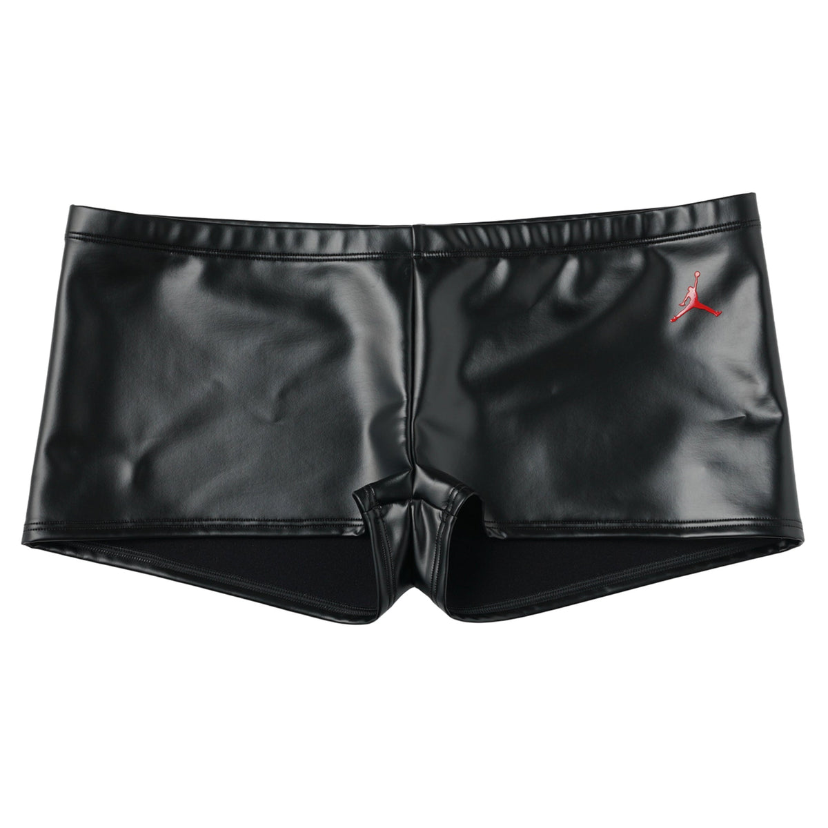 WOMENS JORDAN MWL MINI SHORTS SP / 010:BLACK/GYM RED