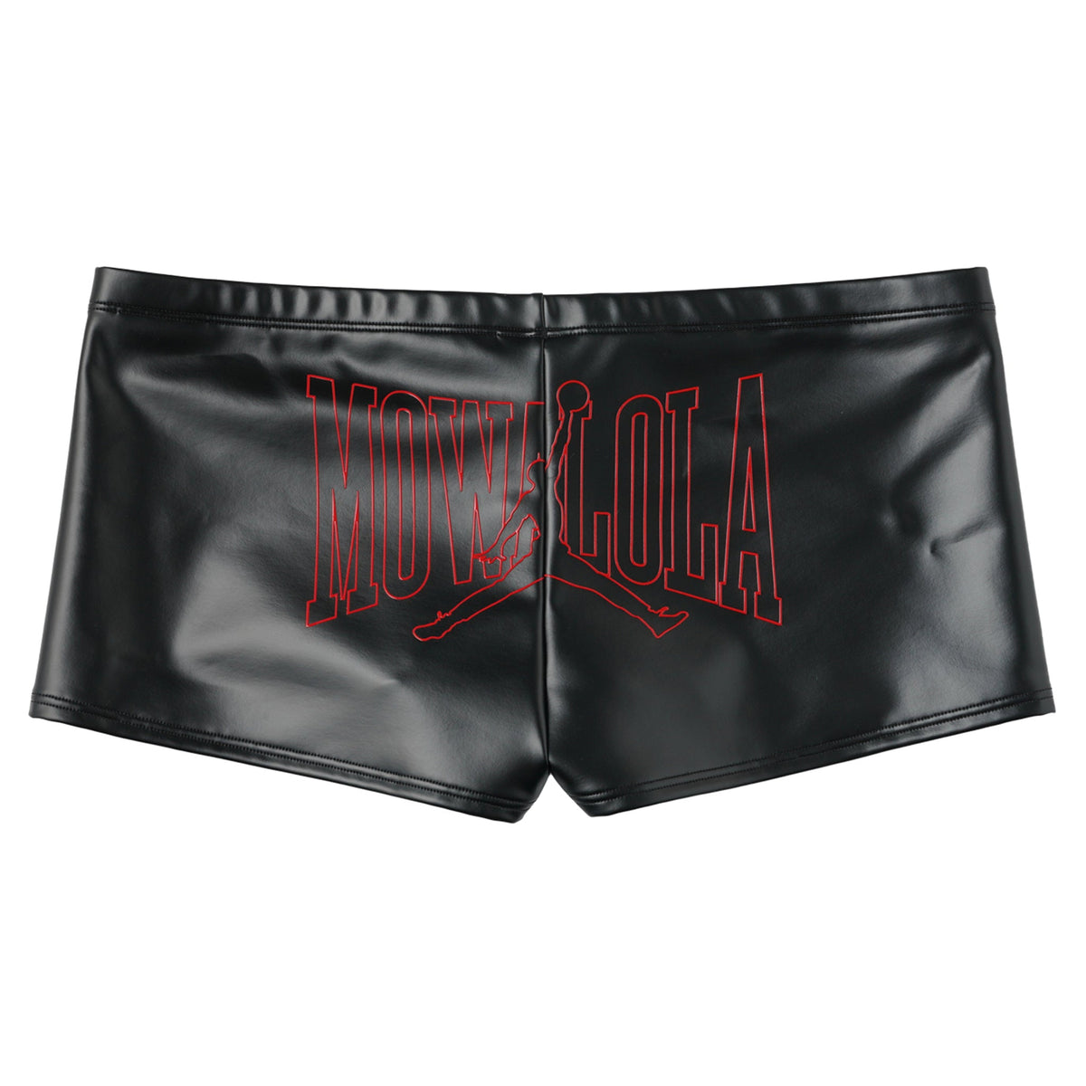 WOMENS JORDAN MWL MINI SHORTS SP / 010:BLACK/GYM RED