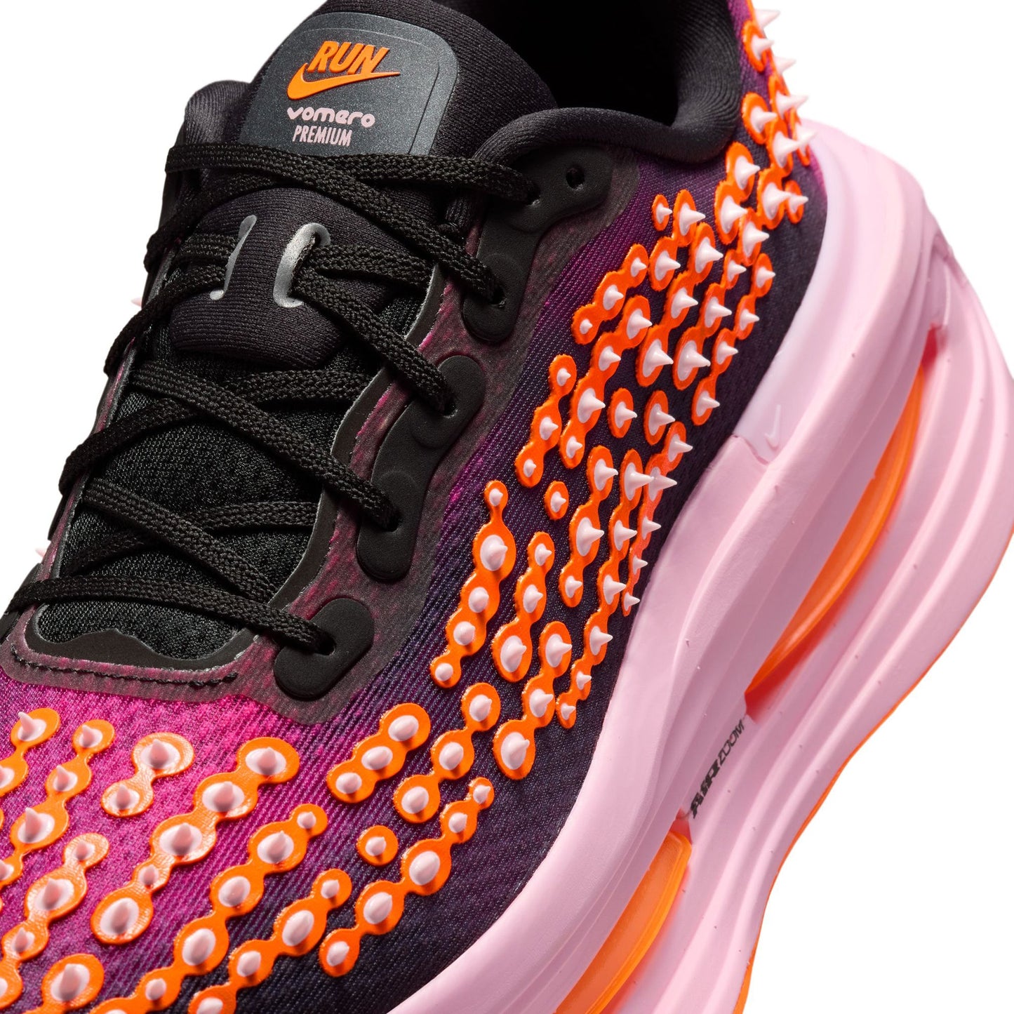 NIKE VOMERO PRM QS / 003:BLACK/TOTAL ORANGE-ARCTIC PINK