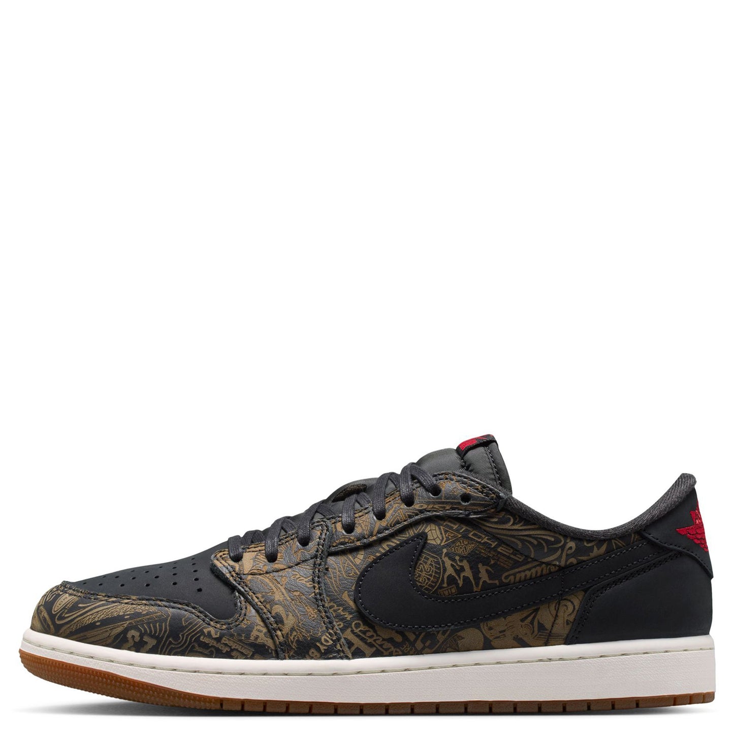 AIR JORDAN 1 RETRO LOW OG LS / 001:BLACK/VARSITY RED-SUMMIT WHITE