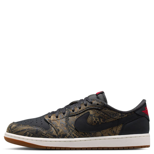 AIR JORDAN 1 RETRO LOW OG LS / 001:BLACK/VARSITY RED-SUMMIT WHITE