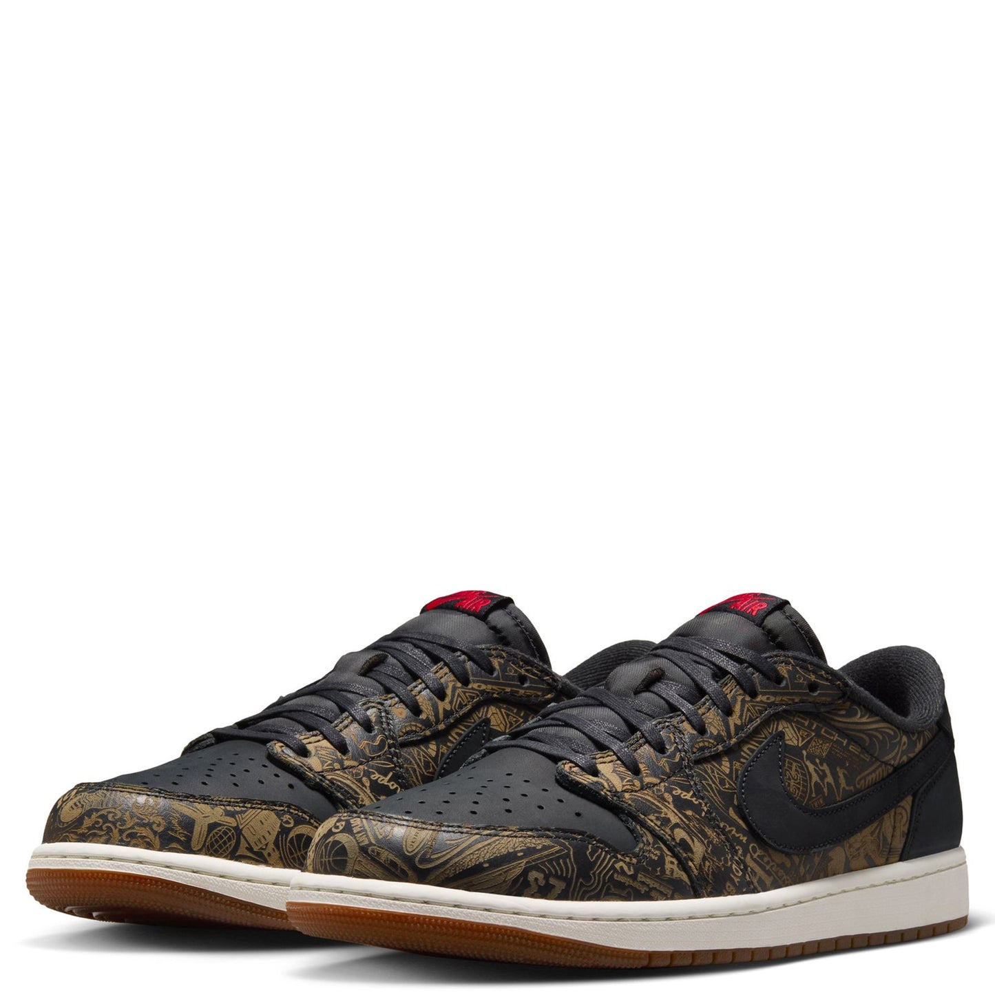 AIR JORDAN 1 RETRO LOW OG LS / 001:BLACK/VARSITY RED-SUMMIT WHITE